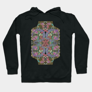 Twelve Birds, Four Dogs, Four Serpents Celtic Design Hoodie